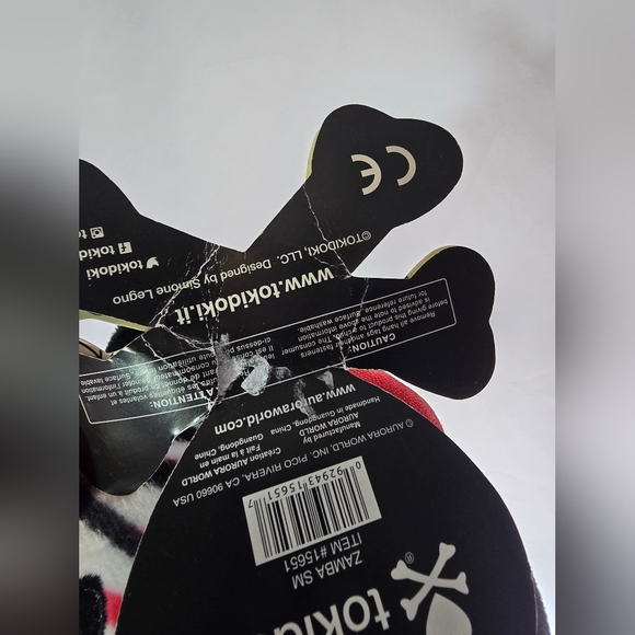 Tokidoki Unicorno Plush - ZAMBA (Small - 7.5 inch) - Red White Black Zebra - Picture 9 of 12